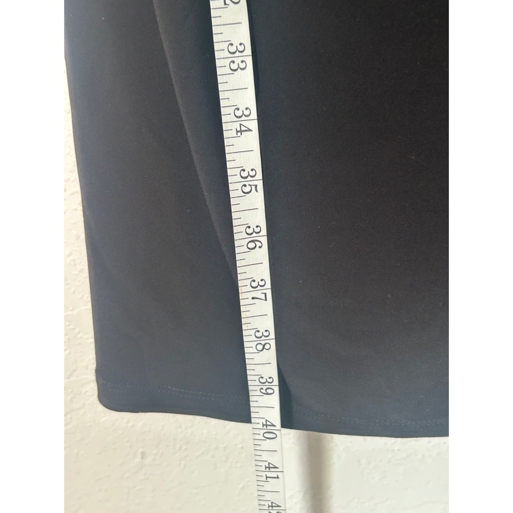 Lauren Ralph Lauren Sheath Dress Womens Size 8 Black Ruched V-Neck Office Career - Picture 13 of 14